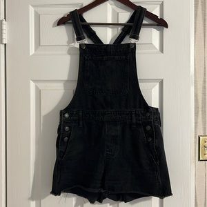 Madewell Black Short Overalls